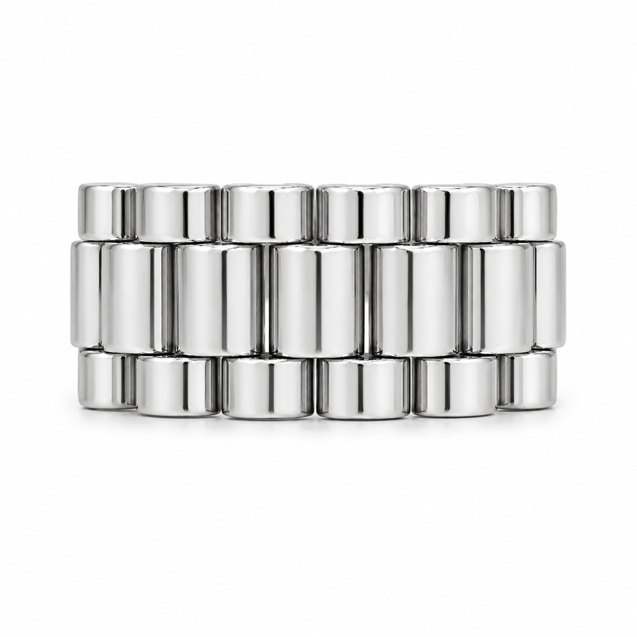 Monaco Link Statement Ring – Silver