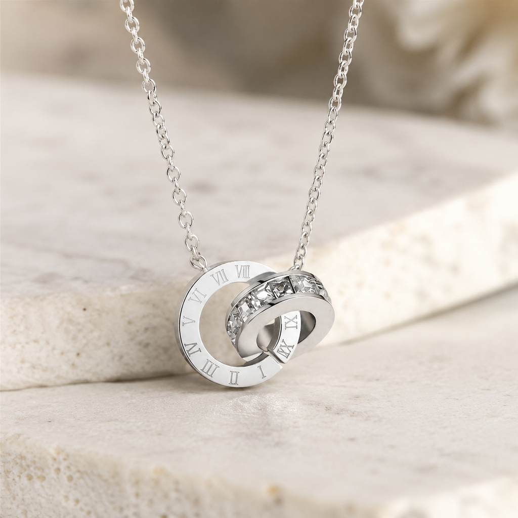 Infinity Roman Necklace – Silver
