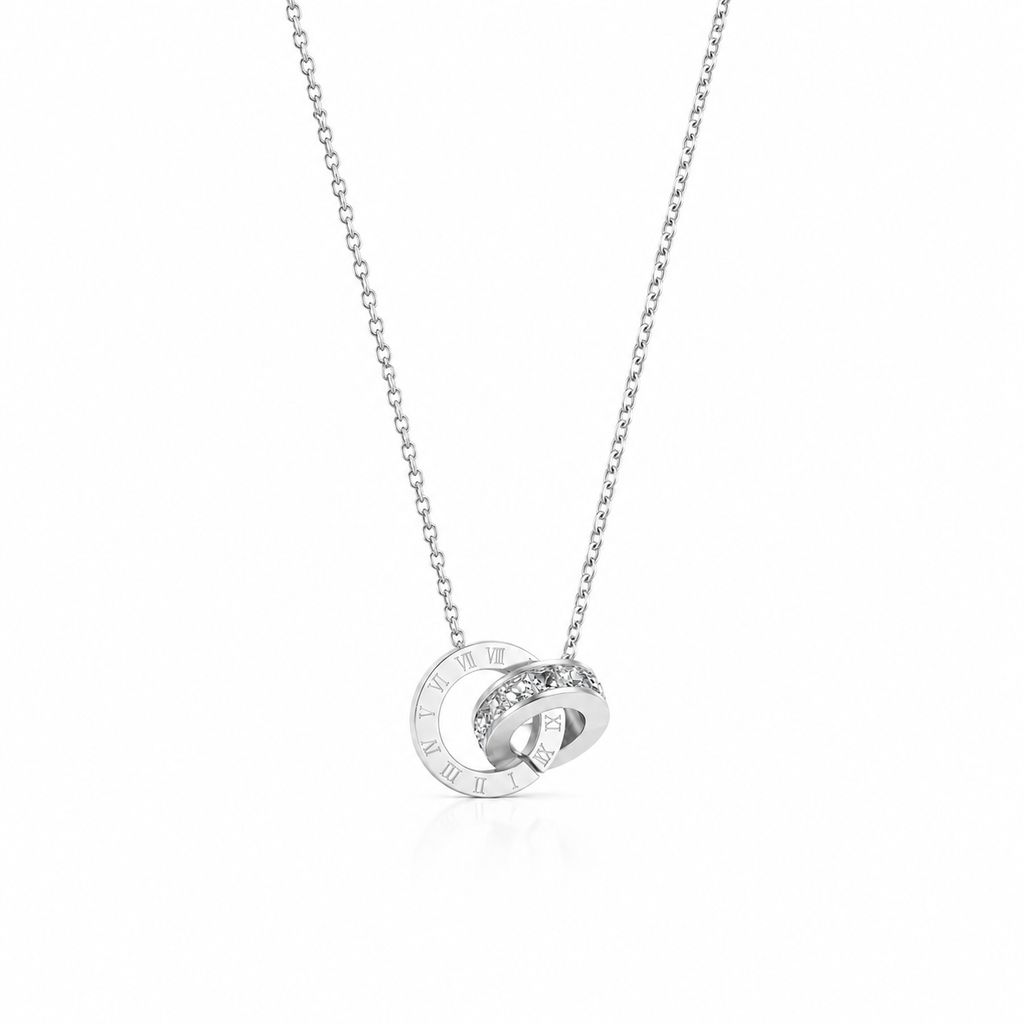 Infinity Roman Necklace – Silver