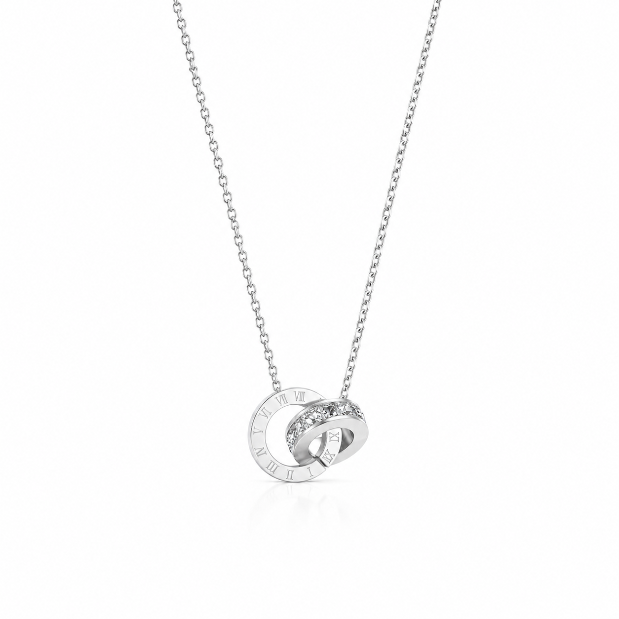 Infinity Roman Necklace – Silver