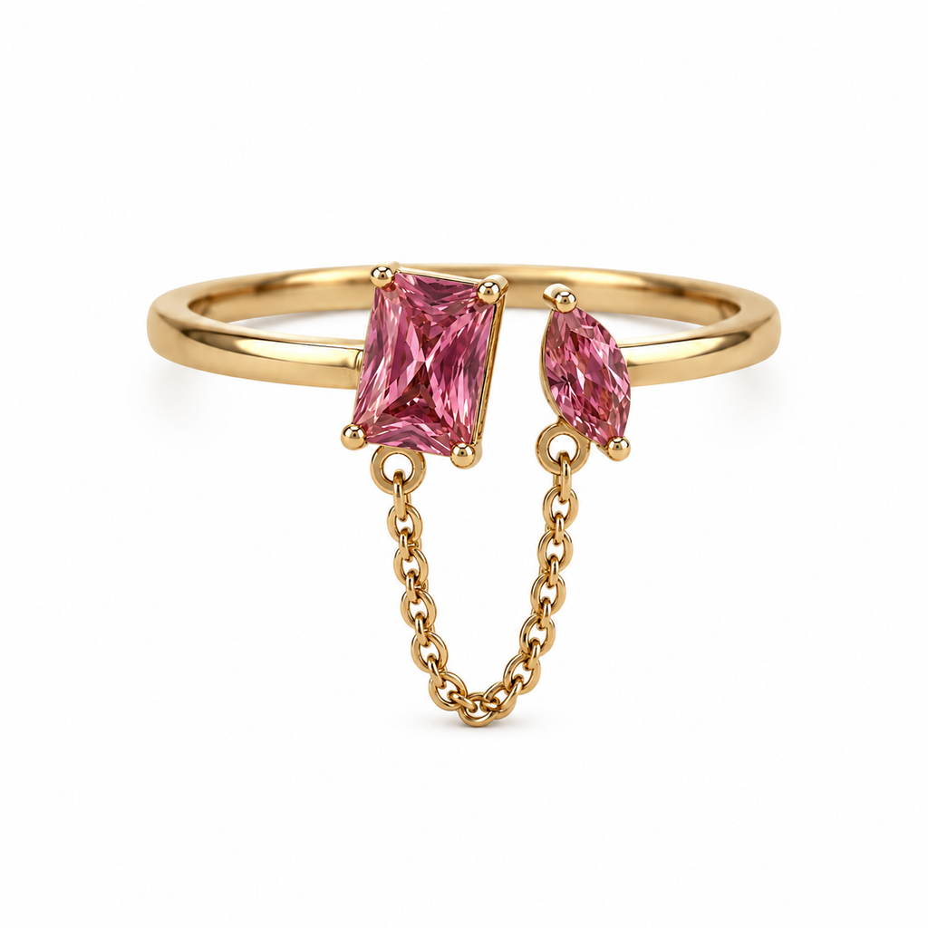 Blush Chain Open Ring