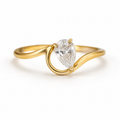 Isla Pear Wave Ring