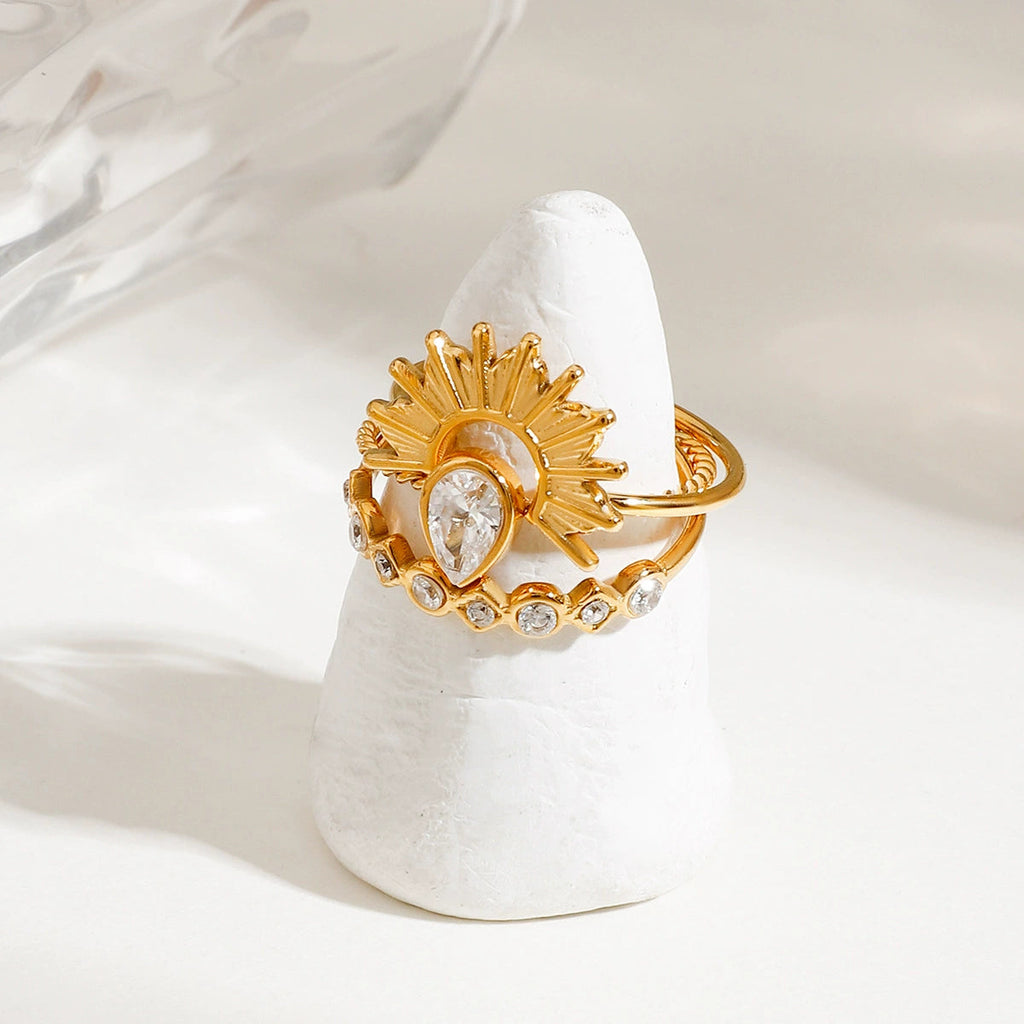 Sunburst Ring Stack