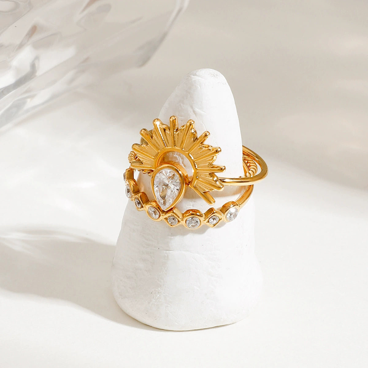 Sunburst Ring Stack