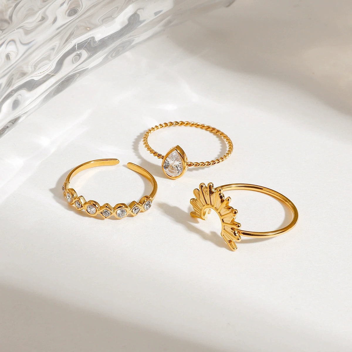 Sunburst Ring Stack